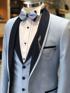 Harringate Blue Slim Fit Tuxedo Suits