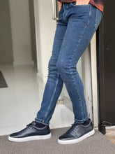 Load image into Gallery viewer, James Slim Fit Navy Denim Jeans
