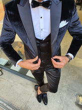 Load image into Gallery viewer, Harringate Sardinelli Slim Fit Velvet Black Tuxedo (Special Edition)
