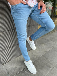 Benson Slim Fit Lycra Blue Jeans