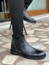 Load image into Gallery viewer, Grant Genuine Leather Rubber Sole Black Chelsea Boots
