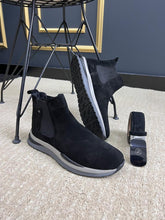 Load image into Gallery viewer, Evan Custom Designed Black Suede Boots
