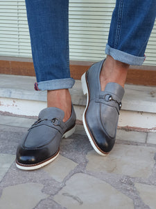 Lucas Sardinelli Special Edition Grey Buckle Detailed Shoes