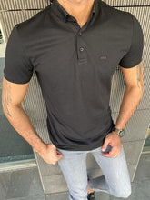 Load image into Gallery viewer, Benson Slim Fit Black Polo Tees
