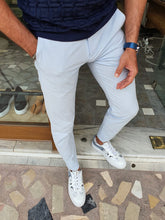 Load image into Gallery viewer, Lucas Slim Fit Blue Cotton Summer Pants
