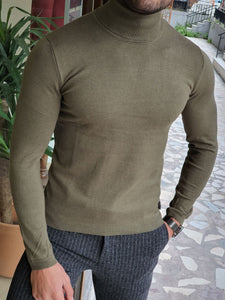 Henry Slim Fit Khaki Sweater
