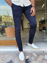 Load image into Gallery viewer, Harold Slim Fit Special Edition Navy Cotton Pants
