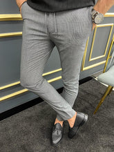 Load image into Gallery viewer, Luke Slim Fit Rope Detailed Grey Trouser
