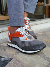 Load image into Gallery viewer, Jake Sardinelli Eva Sole Suede Silver Grey Leather Sneakers
