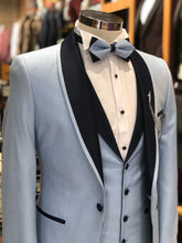 Load image into Gallery viewer, Harringate Blue Slim Fit Tuxedo Suits
