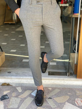 Load image into Gallery viewer, Grant Slim Fir Grey Lycra Trouser
