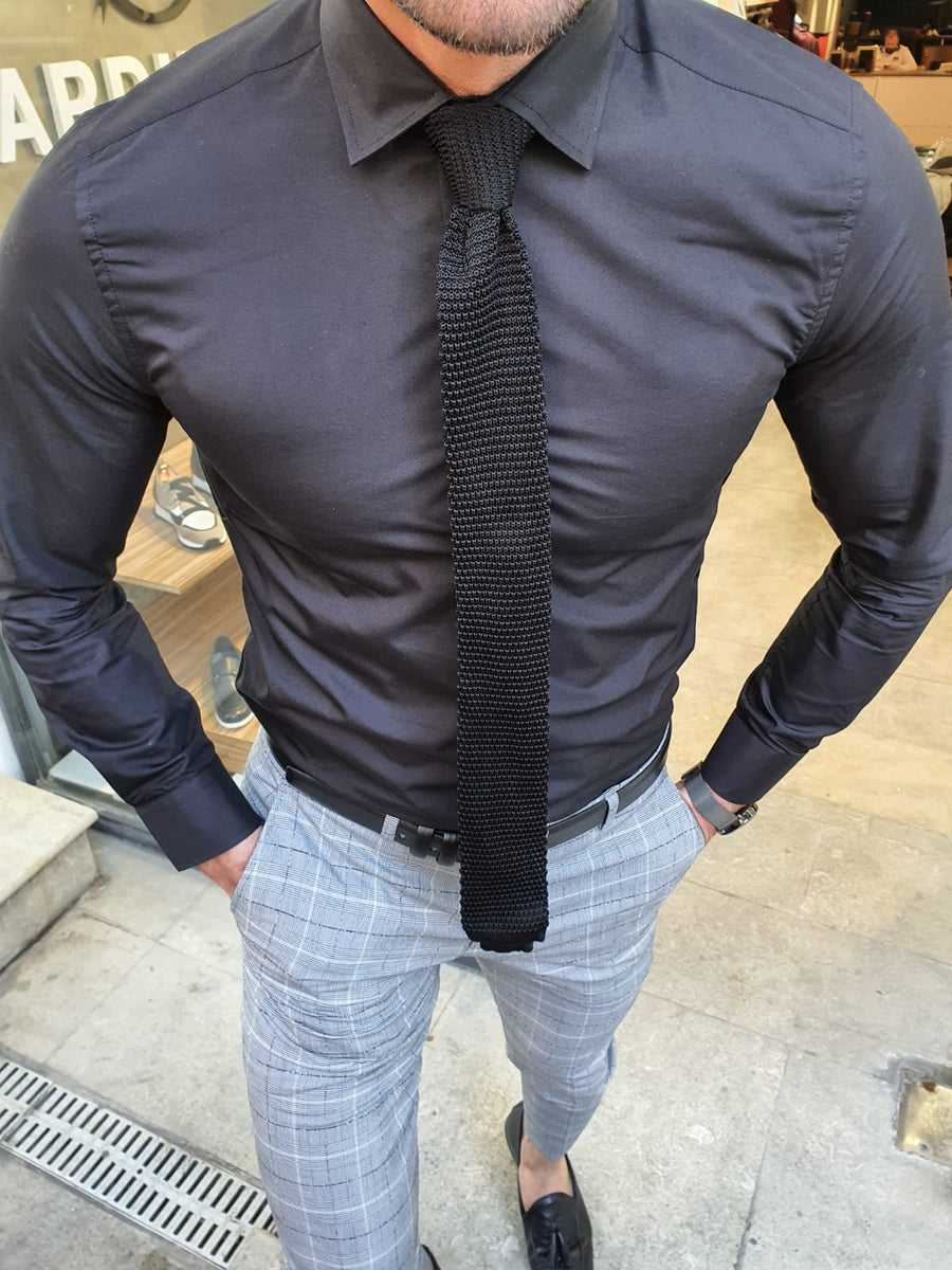 Shleton Sardinelli Custom Made Black Shirt – MCR TAILOR