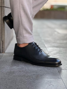 Benson Special Design Genuine Leather Black Shoes