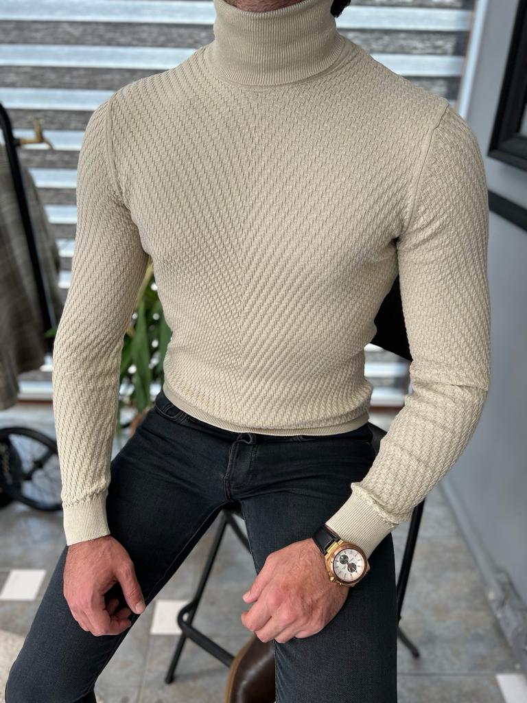 Trent Slim Fit Beige Knitwear