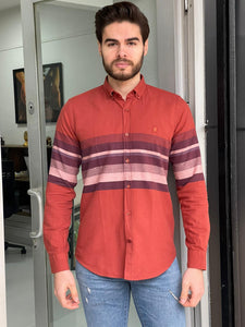 Carson Slim Fit Patterned Tile Shirt