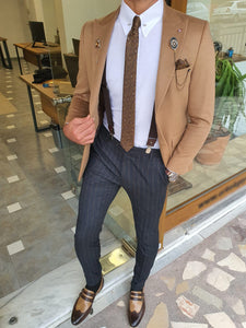 Kyle Slim Fit Special Edition Beige Woolen Blazer only