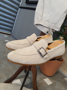 Ross Sardinelli Neolite Suede Beige Leather Shoes