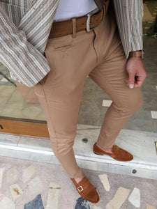 Vince Slim Fit Special Edition Side Pocket Camel Cotton Pants