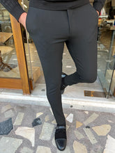 Load image into Gallery viewer, Trent Slim Fit Side Pocket Black Trouser
