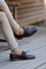 Load image into Gallery viewer, Luke Double Buckled Brown Detailed Loafer

