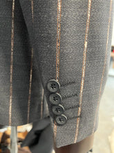 Load image into Gallery viewer, Bryant Slim Fit Grey Brown Striped Suit
