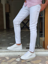 Load image into Gallery viewer, Lucas Slim Fit Lycra White Jeans
