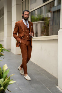 Jones Slim Fit Double Pocket Detail Tile Suit