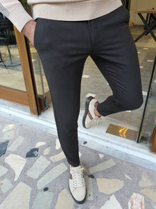 Mont Slim Fit  Brown Trousers