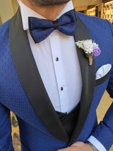 Groom Collection - Custom Made Shawl Collared Indigo Tuxedo