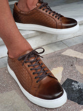 Load image into Gallery viewer, Lucas Sardinelli Eva Sole Tan Leather Sneakers
