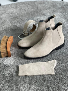 Chesterfield Special Edition Suede Leather Stone Chelsea Boots