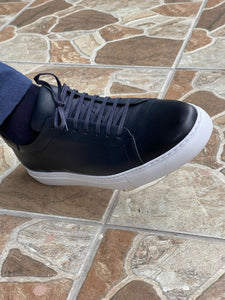 Cameron Special Edition Eva Sole Navy Leather Sneakers