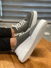Load image into Gallery viewer, Grant Special Edition Eva Sole Leather Grey Sneakers
