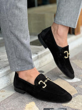 Load image into Gallery viewer, Morrison Special Designed Genuine Suede Black Leather Loafer
