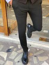 Load image into Gallery viewer, Clover Slim Fit Black Pants
