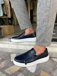 Morrison Double Buckled Eva Sole Blue Casual Loafer