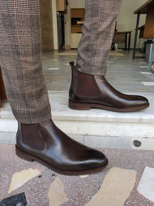 Kyle Custom Made Brown Leather Boots