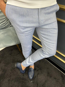 Luke Slim Fit Blue Trouser
