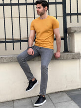 Load image into Gallery viewer, Ben Slim Fit High Quality Short Sleeve Saffron Tees
