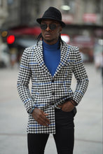 Load image into Gallery viewer, Thread Slim Fit Checkered Cachet Grey Coat
