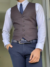 Load image into Gallery viewer, Chad Slim Fit Navy Woolen Vest
