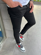 Load image into Gallery viewer, Benson Slim Fit Lycra Black Pants
