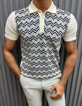 Load image into Gallery viewer, Noah Slim Fit Grey Patterned Knitted Tees
