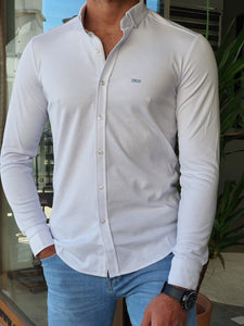 Jason Slim Fit Cotton White Button Shirt