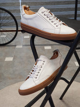 Load image into Gallery viewer, Ralph Sardinelli Eva Sole Lace Up White Leather Sneakers
