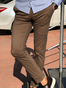 Marc Brown Slim Fit Cotton Pants