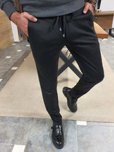 Load image into Gallery viewer, Kyle Slim Fit Black Elastic Pants
