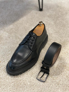 Shelton Special Edition Genuine Leather Eva Black Shoes