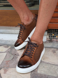 Lucas Sardinelli Eva Sole Tan Leather Sneakers