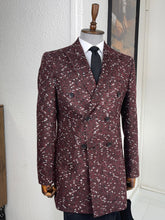 Load image into Gallery viewer, Connor Slim Fit Double Breasted Claret Red Coat
